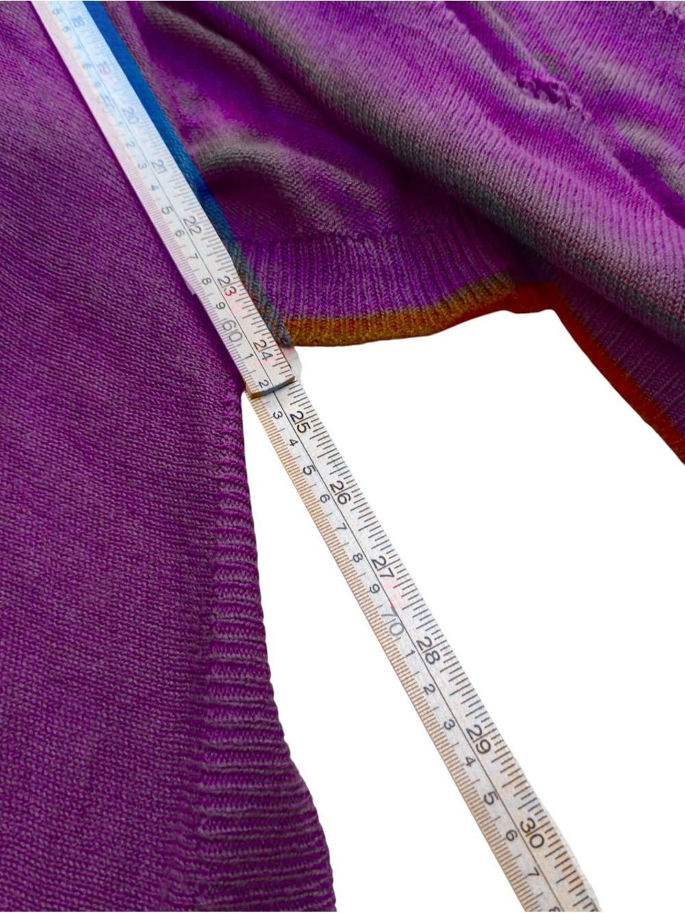 The Limited Purple Wool Blend Waterfall Open Front Cardigan Sweater Medium EUC - Picture 8 of 9